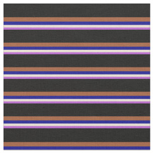 Tecido Orquídea, Bisque, Azul Escuro, Siena e Preto