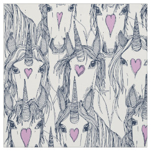 Tecido orquídea branca marinho unicorn