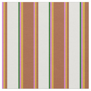 Tecido Orquídea, Goldenrod, Siena, ciano claro e verde es