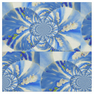 Tecido Orquídea Pintura em Aquarela, Nuvens Mandala