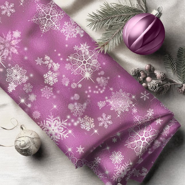 Tecido Orquídea Rosa Prettiest Snowflakes ID846 (Criador carregado)