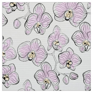 Tecido Orquídeas sem costura, orquídeas, flores de fala