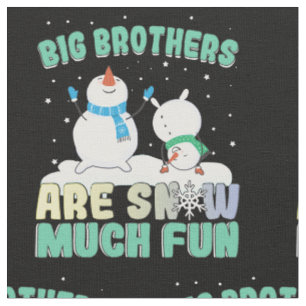 Tecido Os Big Brothers são muito divertidos com neve - Ne