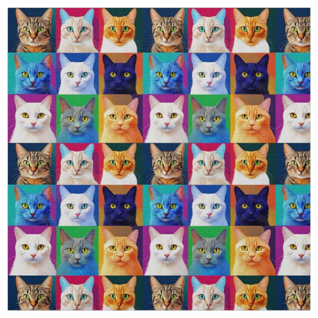 Tecido os gatos arco-íris (Modelo)