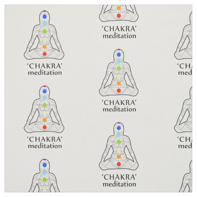 Tecido Os sete chakras com suas cores respectivas (Modelo)