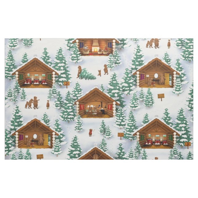 Tecido Os Três Ursos (em grande escala) (Fat Quarter)