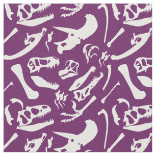 Tecido Ossos do Dinossauro (Roxo)
