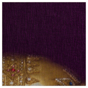 Tecido ouro buddha em roxo