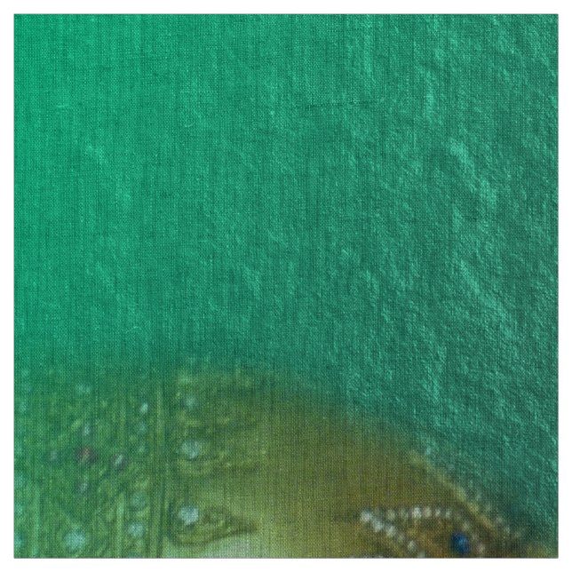 Tecido ouro Burdha em menta (Modelo)