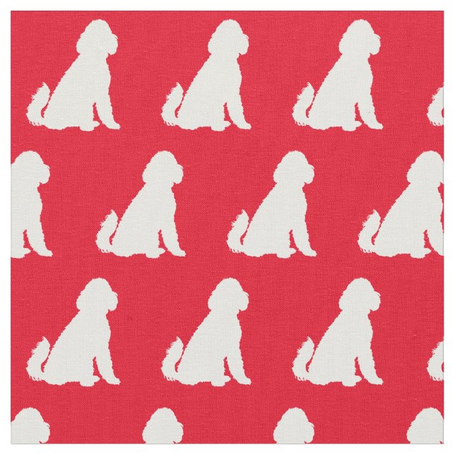 Tecido Ouro Cachorro Silhouette Pet Aussie red (Detalhe)