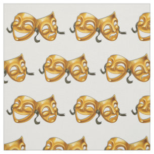Tecido Ouro de Teatro de Comédia Tragedy