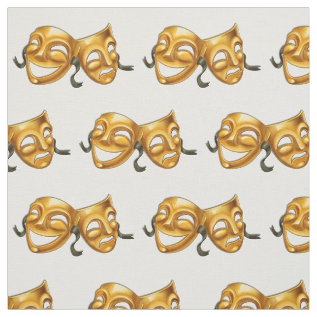 Tecido Ouro de Teatro de Comédia Tragedy (Modelo)