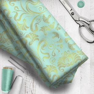 Tecido Ouro floral do Shimmer do damasco em alguma cor