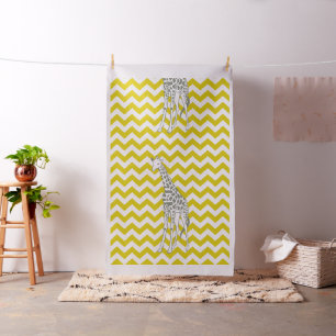 Tecido Ouro Poppy Safari Chevron Pop Art Giraffe