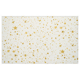 Tecido Ouro Stars2 - Branco puro