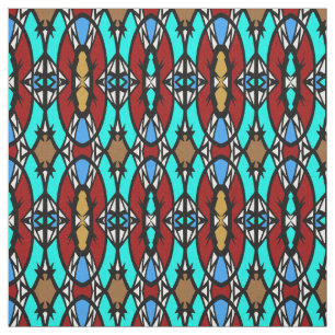 Tecido Oval & Diamante em Branco/Preto/Vermelho/Azul/Dour