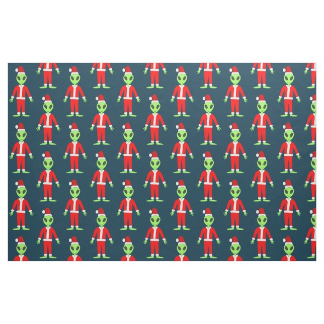 Tecido OVNI Ho Pai alienígena de Natal (Fat Quarter)
