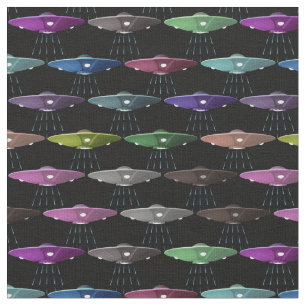Tecido OVNIs de Saucers Voadores Multicolores