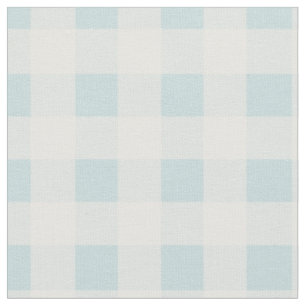 Tecido Ovo de Pato Azul e Xadrez Gingham Branco