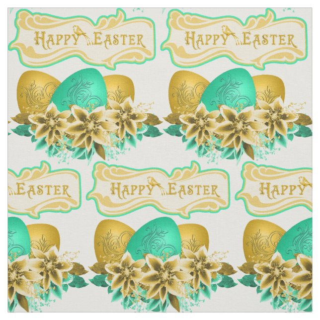 Tecido Ovos De Páscoa E Flores Felz pascoa 4,5" (Modelo)