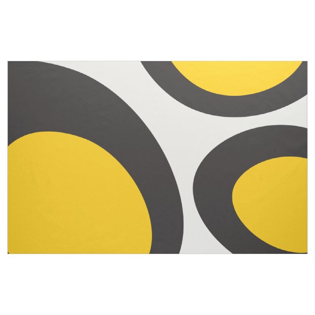 Tecido Ovvio Amarelo, Preto e Branco (Fat Quarter)