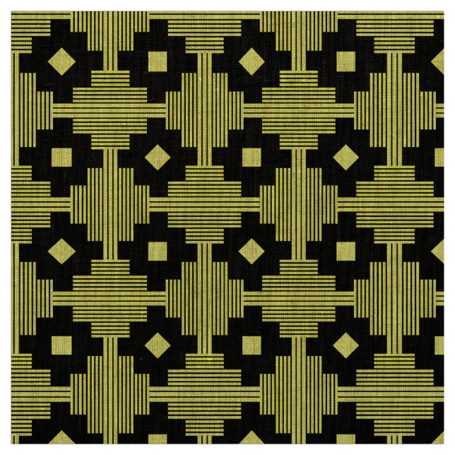 Tecido Padrão 061214 - Amarelo com Preto (Modelo)