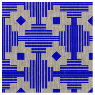 Tecido Padrão 061214 - Azul com branco