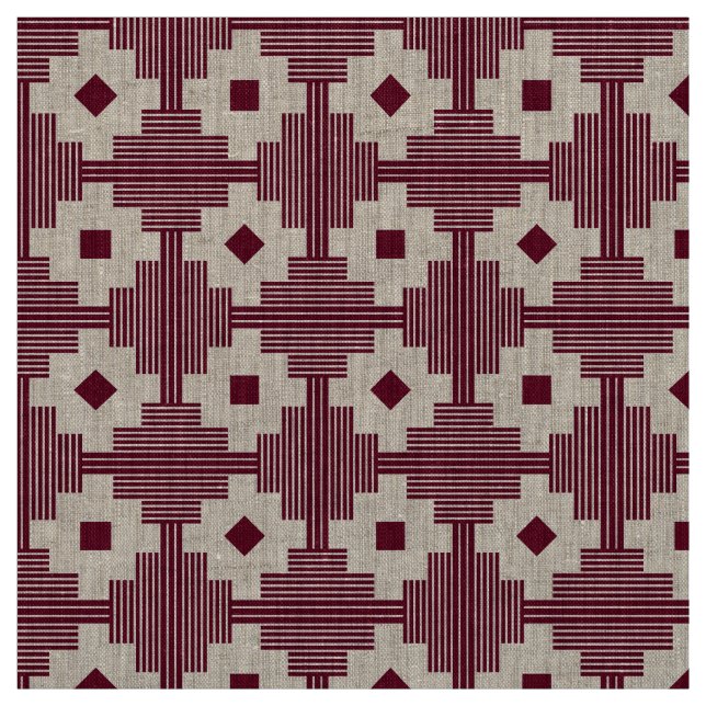 Tecido Padrão 061214 - Branco Com Crimson Profundo 65001d (Modelo)