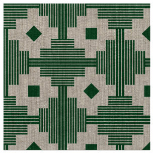 Tecido Padrão 061214 - Branco Com Verde Escuro 02481c
