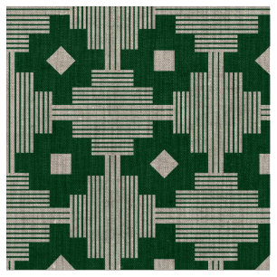 Tecido Padrão 061214 - Branco em DArk Green 02481c