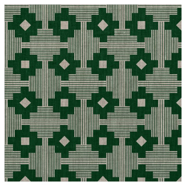 Tecido Padrão 061214 - Branco no Drk Green 02481c (Modelo)
