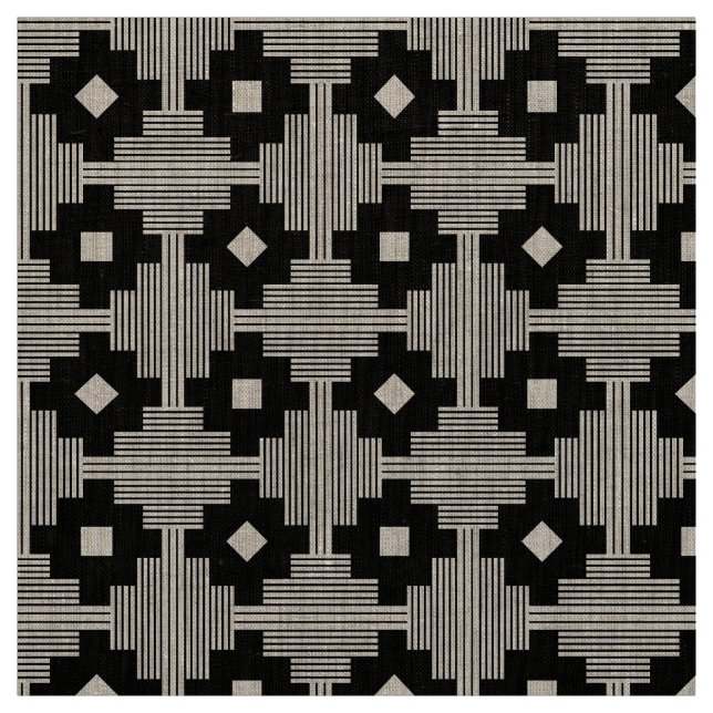 Tecido Padrão 061214 - Branco sobre Preto (Modelo)