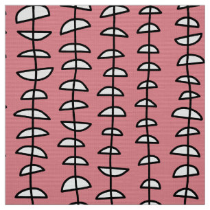 Tecido Padrão 080515 - Preto e branco a rosa