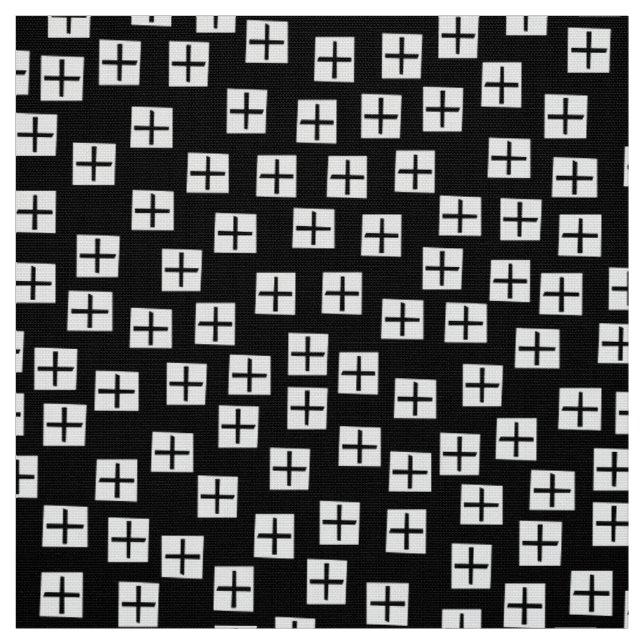 Tecido Padrão 270715 - Branco e Preto em Preto (Modelo)