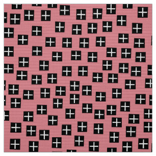 Tecido Padrão 270715 - Preto e branco em rosa e3868f