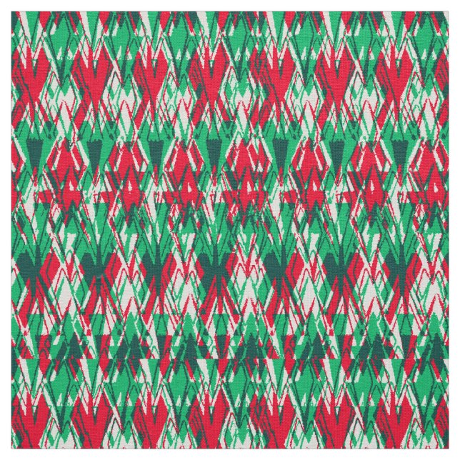 Tecido Padrão abstrato aztec verde-esverdeado (Modelo)