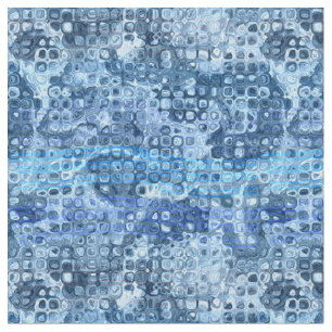 Tecido Padrão Abstrato de Água Azul Oceânico