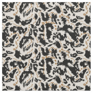 Tecido Padrão Abstrato de Leopardo Africano Boêmio