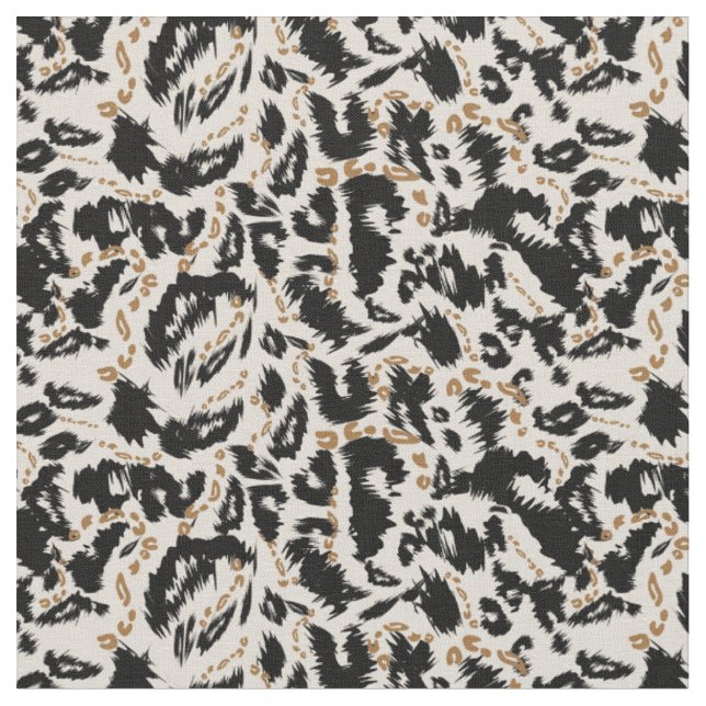 Tecido Padrão Abstrato de Leopardo Africano Boêmio (Detalhe)
