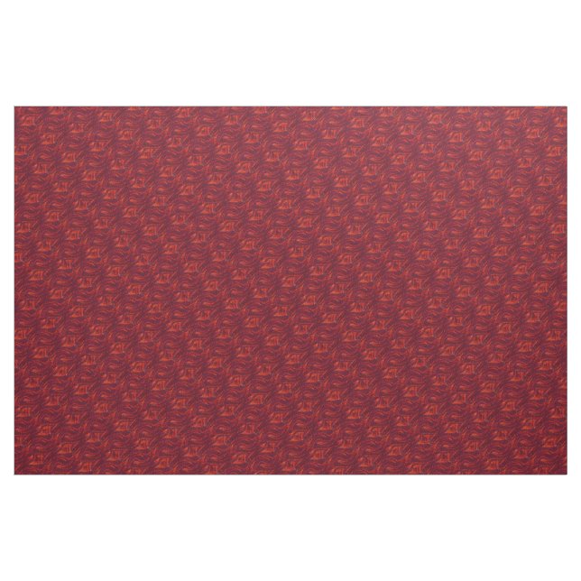 Tecido Padrão abstrato Red Swirl (Jarda)