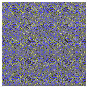 Tecido Padrão Abstrato verde preto azul e amarelo