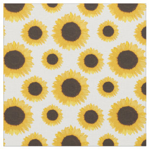 Tecido Padrão Amarelo de Girassol