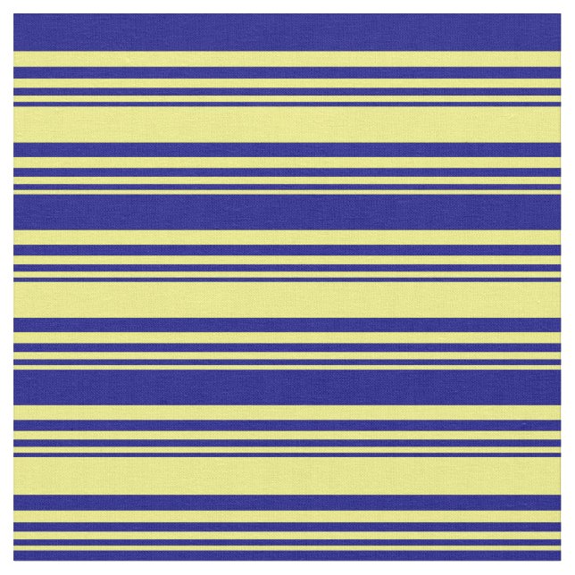 Tecido Padrão Amarelo e Azul Striped/Links (Detalhe)