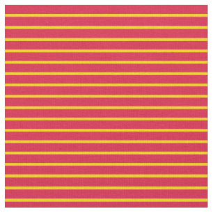 Tecido Padrão Amarelo e Crimson Vinculado/Striped