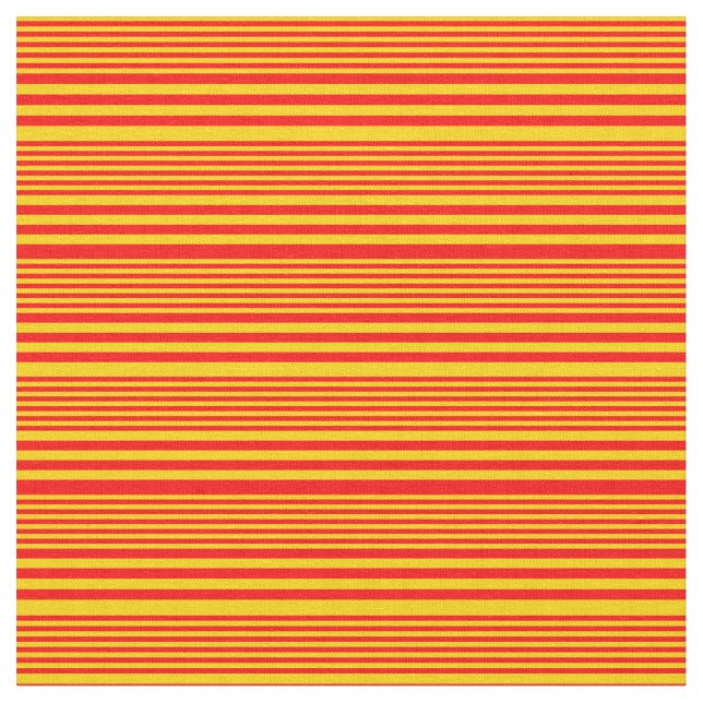 Tecido Padrão Amarelo e Vermelho Striped/Links (Detalhe)