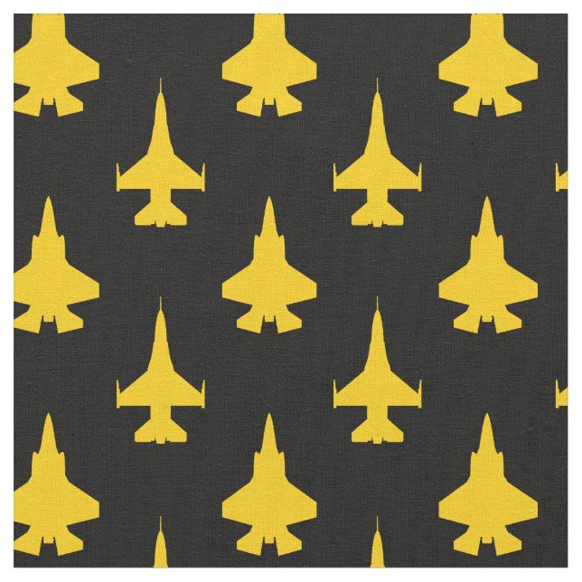 Tecido Padrão Amarelo em preto F16 e F35 (Detalhe)