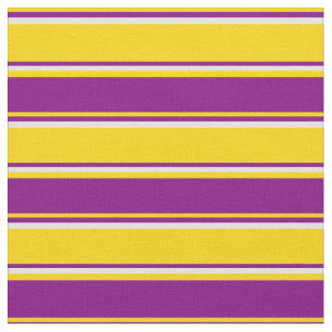 Tecido Padrão Amarelo, roxo e bege listrado/ligado