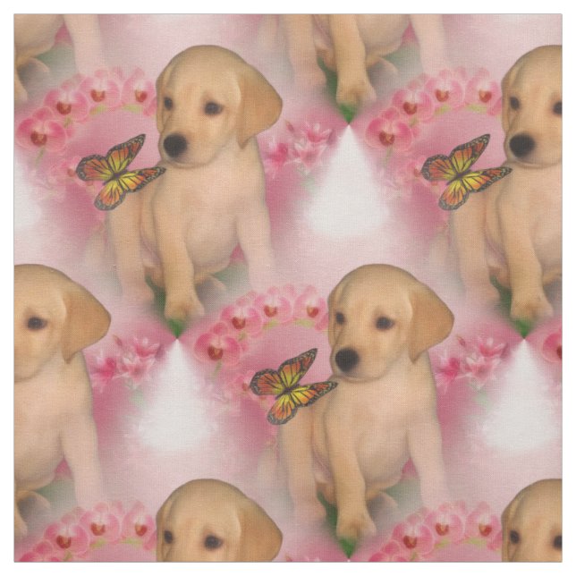 Tecido Padrão Animal da Borboleta Amarelo (Modelo)