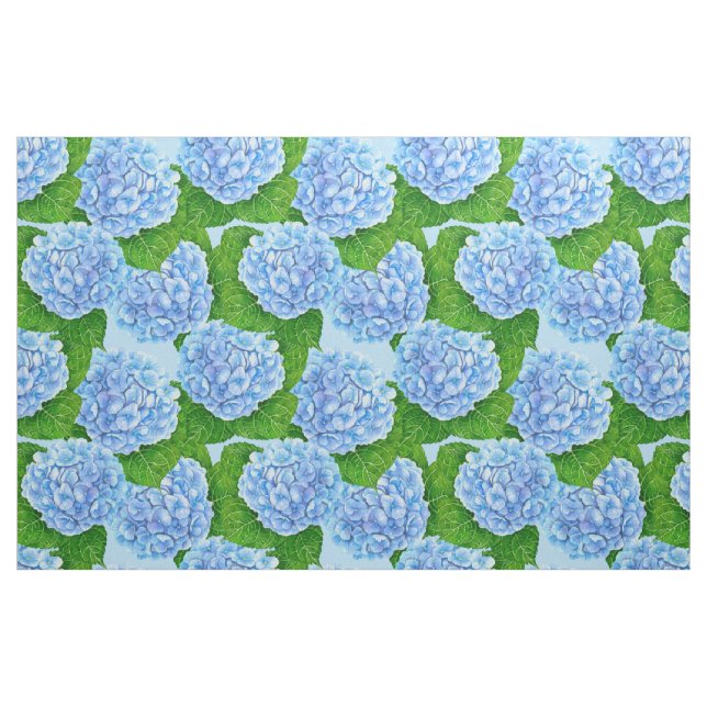 Tecido Padrão aquoso de hydrangea azul (Fat Quarter)