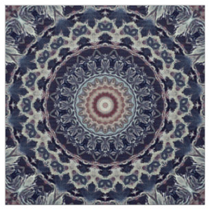 Tecido Padrão arábico de mandala ornamental redonda sem